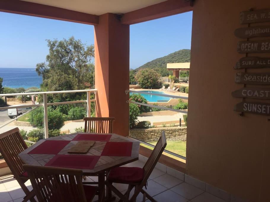 F2 Vue Mer Dans Residence Avec Piscine Ajaccio  Buitenkant foto