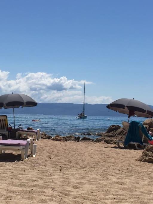 F2 Vue Mer Dans Residence Avec Piscine Ajaccio  Buitenkant foto